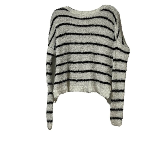 Abercrombie Kids XL Woman's XS/S Fuzzy Eyelash Striped Sweater - Picture 2 of 10